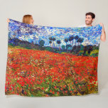 Rotes Blume Feld, Van Gogh Fleecedecke<br><div class="desc">Vincent Willem van Gogh (30. März 1853 - 29. Juli 1890) war ein niederländischer postimpressionistischer Maler, der zu den berühmtesten und einflussreichsten Persönlichkeiten in der Geschichte der Western-Kunst zählt. In etwas mehr als einem Jahrzehnt schuf er etwa 2100 Kunstwerke, darunter etwa 860 Ölgemälde, die größtenteils aus den Jahre seines Lebens....</div>