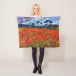 Rotes Blume Feld, Van Gogh Fleecedecke<br><div class="desc">Vincent Willem van Gogh (30. März 1853 - 29. Juli 1890) war ein niederländischer postimpressionistischer Maler, der zu den berühmtesten und einflussreichsten Persönlichkeiten in der Geschichte der Western-Kunst zählt. In etwas mehr als einem Jahrzehnt schuf er etwa 2100 Kunstwerke, darunter etwa 860 Ölgemälde, die größtenteils aus den Jahre seines Lebens....</div>