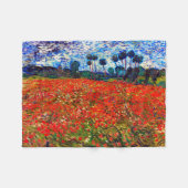 Rotes Blume Feld, Van Gogh Fleecedecke (Vorderseite (Horizontal))