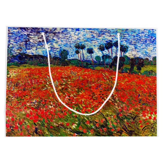 Rotes Blume Feld, Van Gogh Große Geschenktüte (Rückseite)