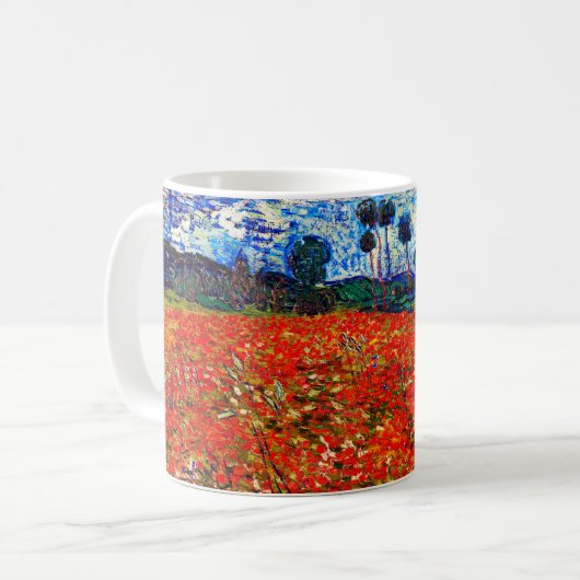 Rotes Blume Feld, Van Gogh Kaffeetasse (Vorderseite Links)