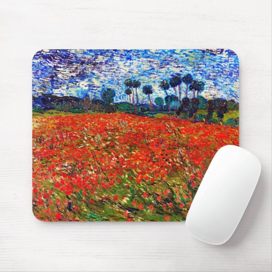 Rotes Blume Feld, Van Gogh Mousepad (Mit Mouse)