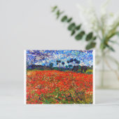 Rotes Blume Feld, Van Gogh Postkarte (Stehend Vorderseite)