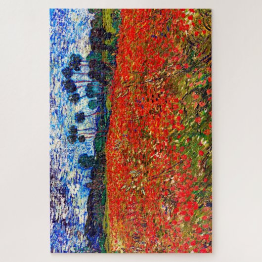 Rotes Blume Feld, Van Gogh Puzzle (Vertikal)