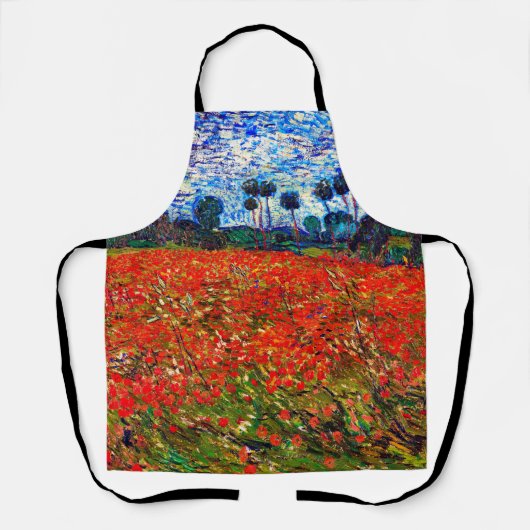 Rotes Blume Feld, Van Gogh Schürze (Vorderseite)
