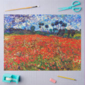 Rotes Blume Feld, Van Gogh Seidenpapier (Basteln)