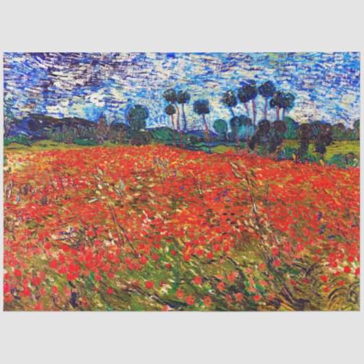 Rotes Blume Feld, Van Gogh Seidenpapier (Vorderseite)