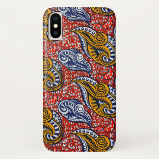Rotes Blumen afrikanischen Gewebe iPhone Falles Case-Mate iPhone Hülle