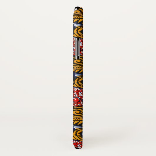 Rotes Blumen afrikanischen Gewebe iPhone Falles Case-Mate iPhone Hülle (Hinten/Rechts)