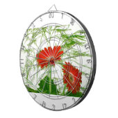 Rotes Blumen Dartscheibe (Vorderseite rechts)