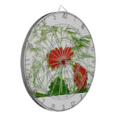 Rotes Blumen Dartscheibe (Vorderseite Links)