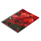 Rotes Blumen-Fotonotizbuch Notizblock (Linke Seite)