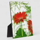 Rotes Blumen Fotoplatte (Seite)