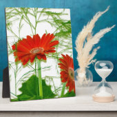 Rotes Blumen Fotoplatte (Seite)