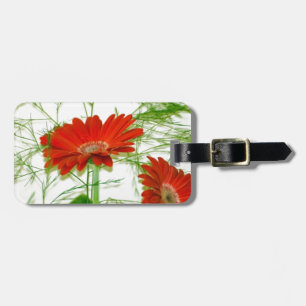 Rotes Blumen Gepäckanhänger