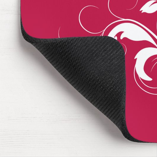 Rotes Blumen Mousepad (Ecke)