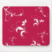 Rotes Blumen Mousepad (Vorne)