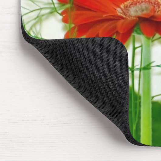 Rotes Blumen Mousepad (Ecke)