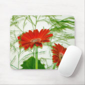 Rotes Blumen Mousepad (Mit Mouse)