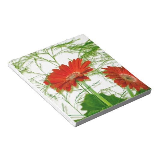 Rotes Blumen Notizblock (angewinkelt)