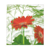 Rotes Blumen Notizblock (Vorderseite)
