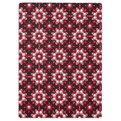🌸 Rotes Blumen-Perlen-Schreibtisch-Mappe-Geschenk Klemmbrett (Rückseite)