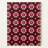 🌸 Rotes Blumen-Perlen-Schreibtisch-Ordner-Geschen Planer (Rückseite)