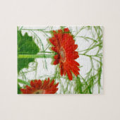 Rotes Blumen Puzzle (Horizontal)