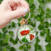 Rotes Blumen Schlüsselanhänger (Hand)