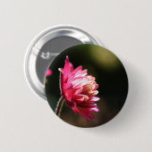 Rotes Blumen-Sonnenlicht-Blumenknopf Button (Vorne & Hinten)