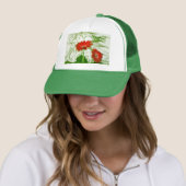 Rotes Blumen Truckerkappe (Beispiel)
