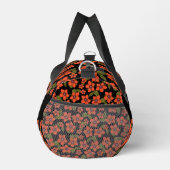 Rotes Blumen-Wasserfarben-Monogramm Duffle Bag (Rechts)