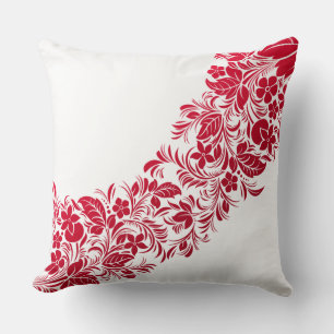 Rotes Blumen-Wurfkissen Kissen
