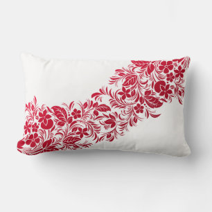 Rotes Blumen-Wurfkissen Lendenkissen