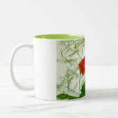Rotes Blumen Zweifarbige Tasse (Links)