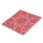 Rotes Blumenblatt Fliese (Seite)