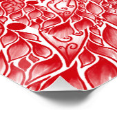 Rotes Blumenblatt Poster (Ecke)