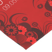 Rotes Blumengotik 16 x 108 Tischläufer (Ecke)