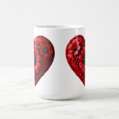 Rotes Blumenherz aus Blumen Kaffeetasse (Mittel)