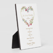 Rotes Blumenherz bei einer Hochzeit des Gedächtnis Fotoplatte (Seite)