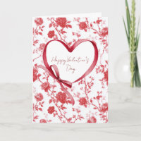Rotes Blumenherz-Liebesband