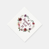 Rotes Blumenherz Sweet 16 Party Serviette (Ecke)