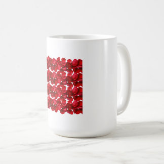 Rotes Blumenmuster Nahtloses Botanisches Design Kaffeetasse