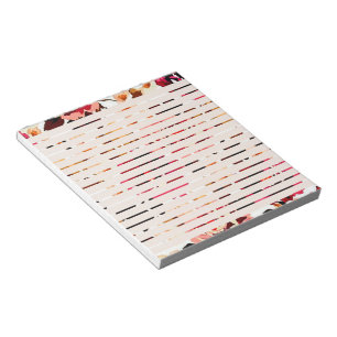 Rotes Blumenmuster Notizblock