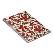 Rotes Blumenmuster Notizblock (Rechte Seite)