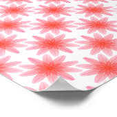 Rotes Blumenmuster Poster (Ecke)