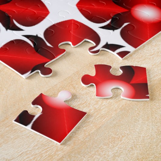 ROTES BLUMENMUSTER PUZZLE (Seite)