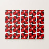ROTES BLUMENMUSTER PUZZLE (Horizontal)