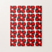 ROTES BLUMENMUSTER PUZZLE (Vertikal)