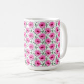 Rotes Blumenmuster Rosen-55501 Kaffeetasse (VorderseiteRechts)